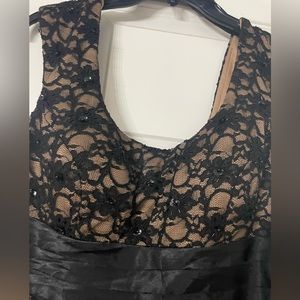 Long black with lace dress